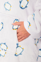 OLIVIA ROCCO Oversized Penguin Hooded Blanket Plush Fleece Reversible Sherpa Giant Hoodie - Joe’s Haven