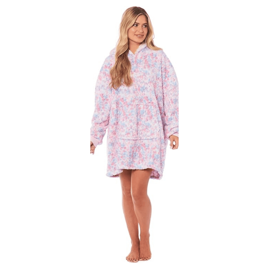 OLIVIA ROCCO Oversized Rainbow Hooded Plush Fleece Blanket With Reversible Sherpa Giant - Joe’s Haven