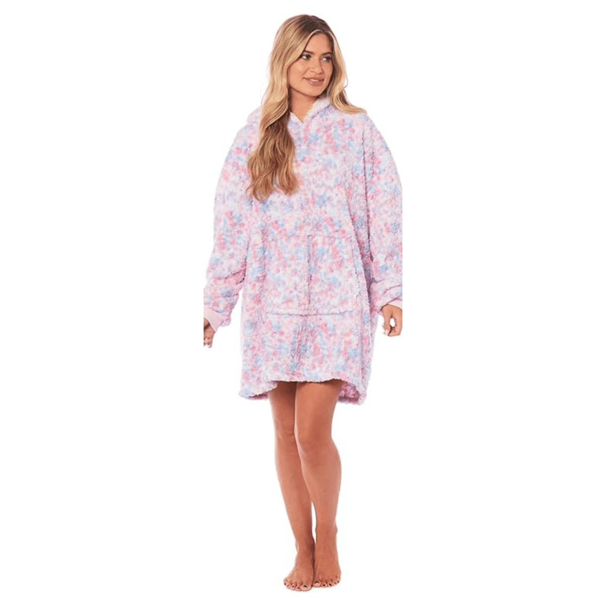 OLIVIA ROCCO Oversized Rainbow Hooded Plush Fleece Blanket With Reversible Sherpa Giant - Joe’s Haven