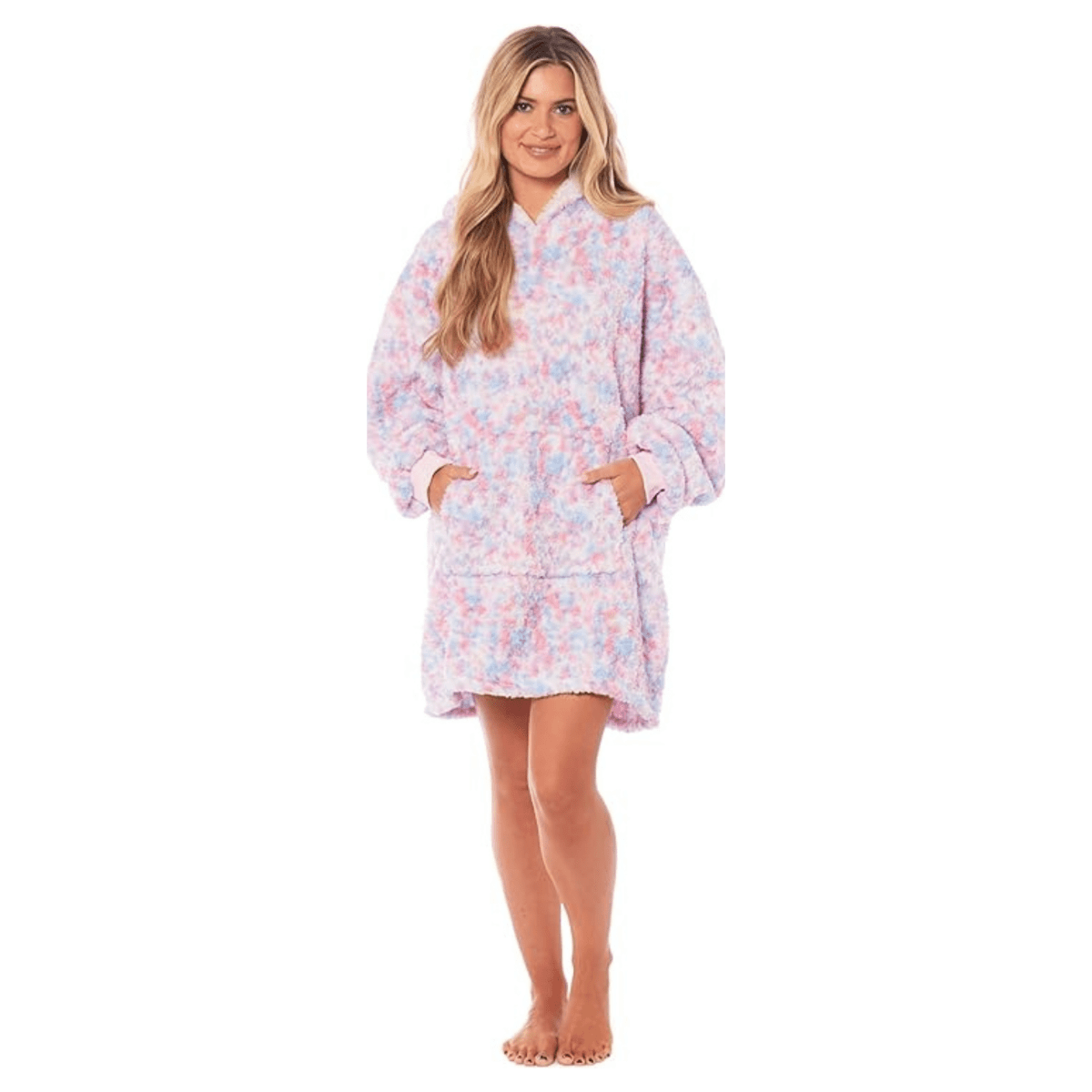 OLIVIA ROCCO Oversized Rainbow Hooded Plush Fleece Blanket With Reversible Sherpa Giant - Joe’s Haven