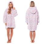 OLIVIA ROCCO Oversized Rainbow Hooded Plush Fleece Blanket With Reversible Sherpa Giant - Joe’s Haven