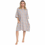 OLIVIA ROCCO Women's Cockapoo Baggy Nighty Dress 100% Cotton Oversized Nightshirt - Joe’s Haven