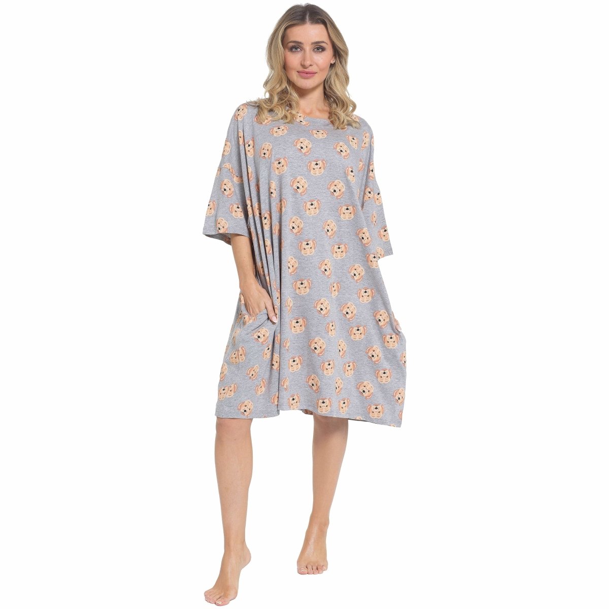 OLIVIA ROCCO Women's Cockapoo Baggy Nighty Dress 100% Cotton Oversized Nightshirt - Joe’s Haven