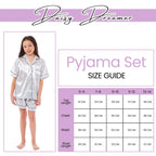 OLIVIA ROCCO Girls Satin Silk Short Pyjama Set Button Down Shirt And Loose Fitting Pants - Joe’s Haven