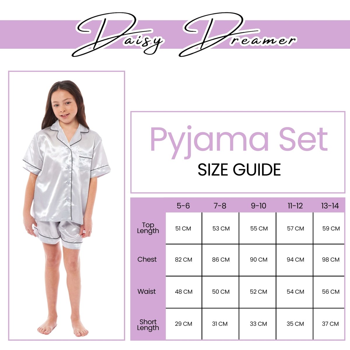 OLIVIA ROCCO Girls Satin Silk Short Pyjama Set Button Down Shirt And Loose Fitting Pants - Joe’s Haven