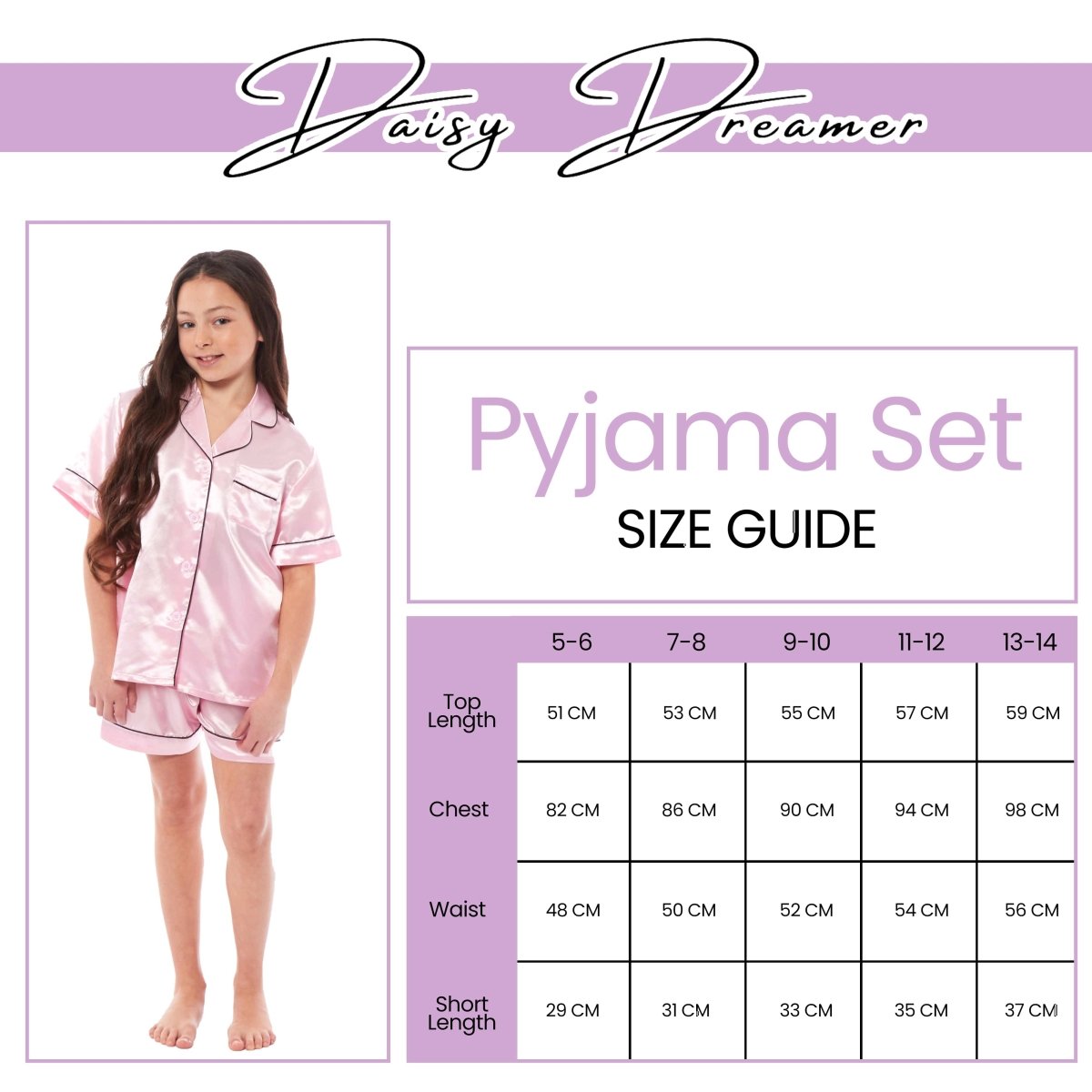 OLIVIA ROCCO Girls Satin Silk Short Pyjama Set Button Down Shirt And Loose Fitting Pants - Joe’s Haven