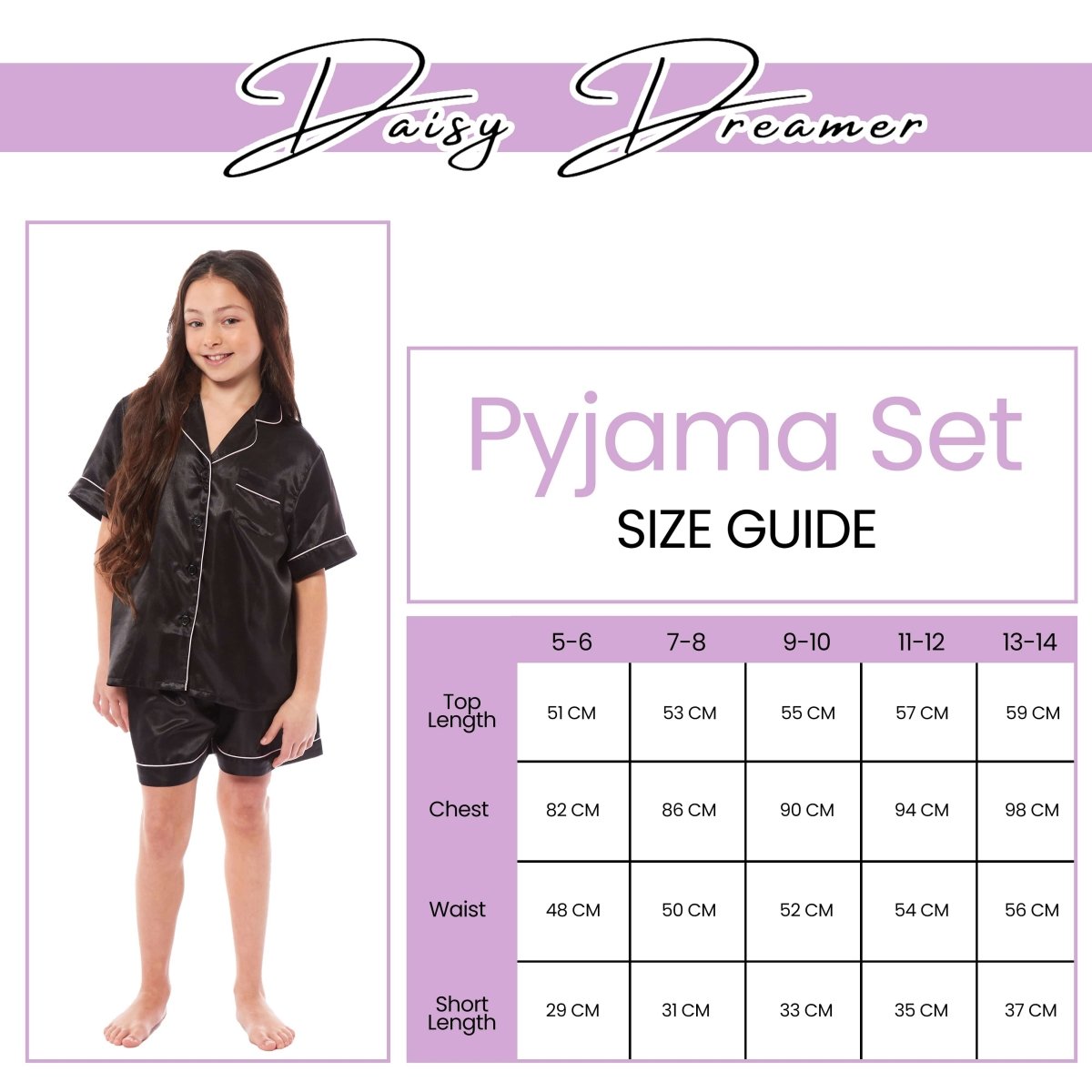 OLIVIA ROCCO Girls Satin Silk Short Pyjama Set Button Down Shirt And Loose Fitting Pants - Joe’s Haven
