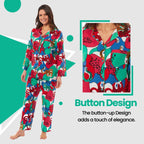 OLIVIA ROCCO Leopard Print Button Up Pyjama Set in Soft Breathable Viscose Sleepwear - Joe’s Haven