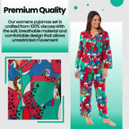 OLIVIA ROCCO Leopard Print Button Up Pyjama Set in Soft Breathable Viscose Sleepwear - Joe’s Haven