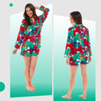 OLIVIA ROCCO Women's Jaguar Jungle Leopard Button - Up Short Pyjama Set Soft Breathable - Joe’s Haven
