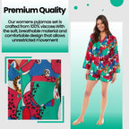 OLIVIA ROCCO Women's Jaguar Jungle Leopard Button-Up Short Pyjama Set Soft Breathable - Joe’s Haven