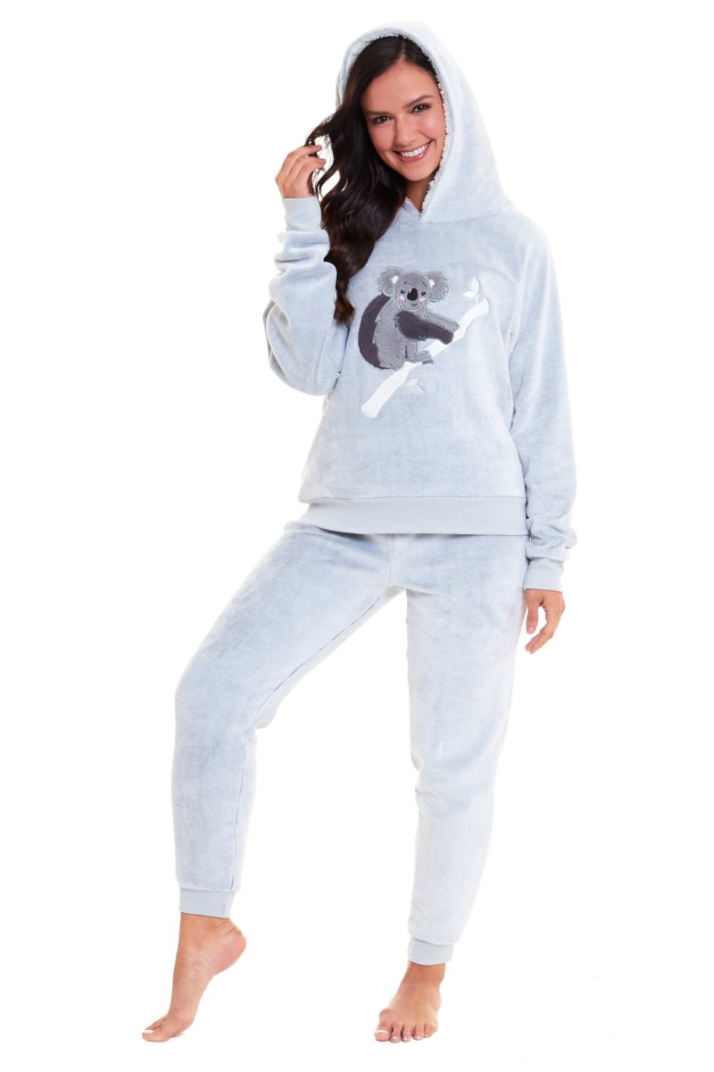 OLIVIA ROCCO Matching Mother Daughter Koala Bear Hooded Pyjama Set Plush Fleece Flannel - Joe’s Haven