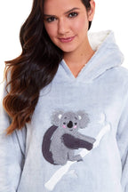 OLIVIA ROCCO Matching Mother Daughter Koala Bear Hooded Pyjama Set Plush Fleece Flannel - Joe’s Haven