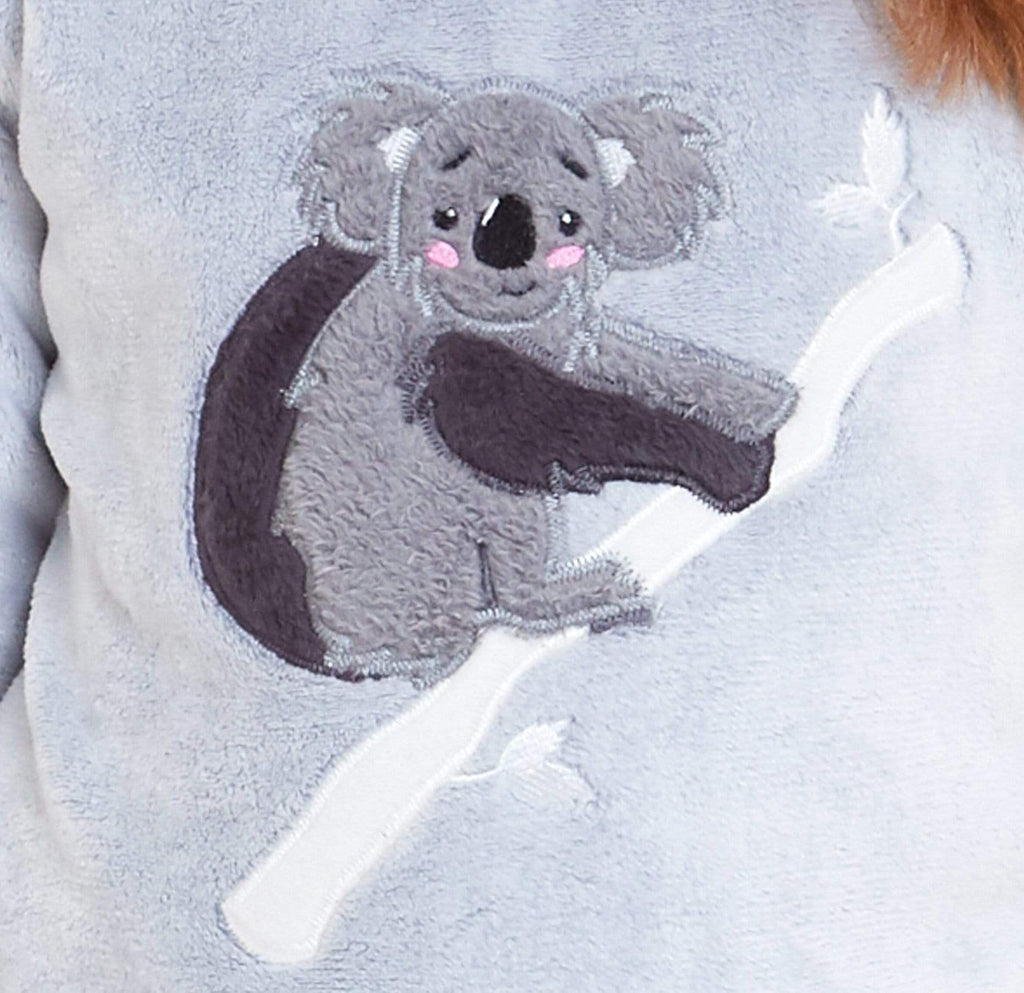 OLIVIA ROCCO Matching Mother Daughter Koala Bear Hooded Pyjama Set Plush Fleece Flannel - Joe’s Haven