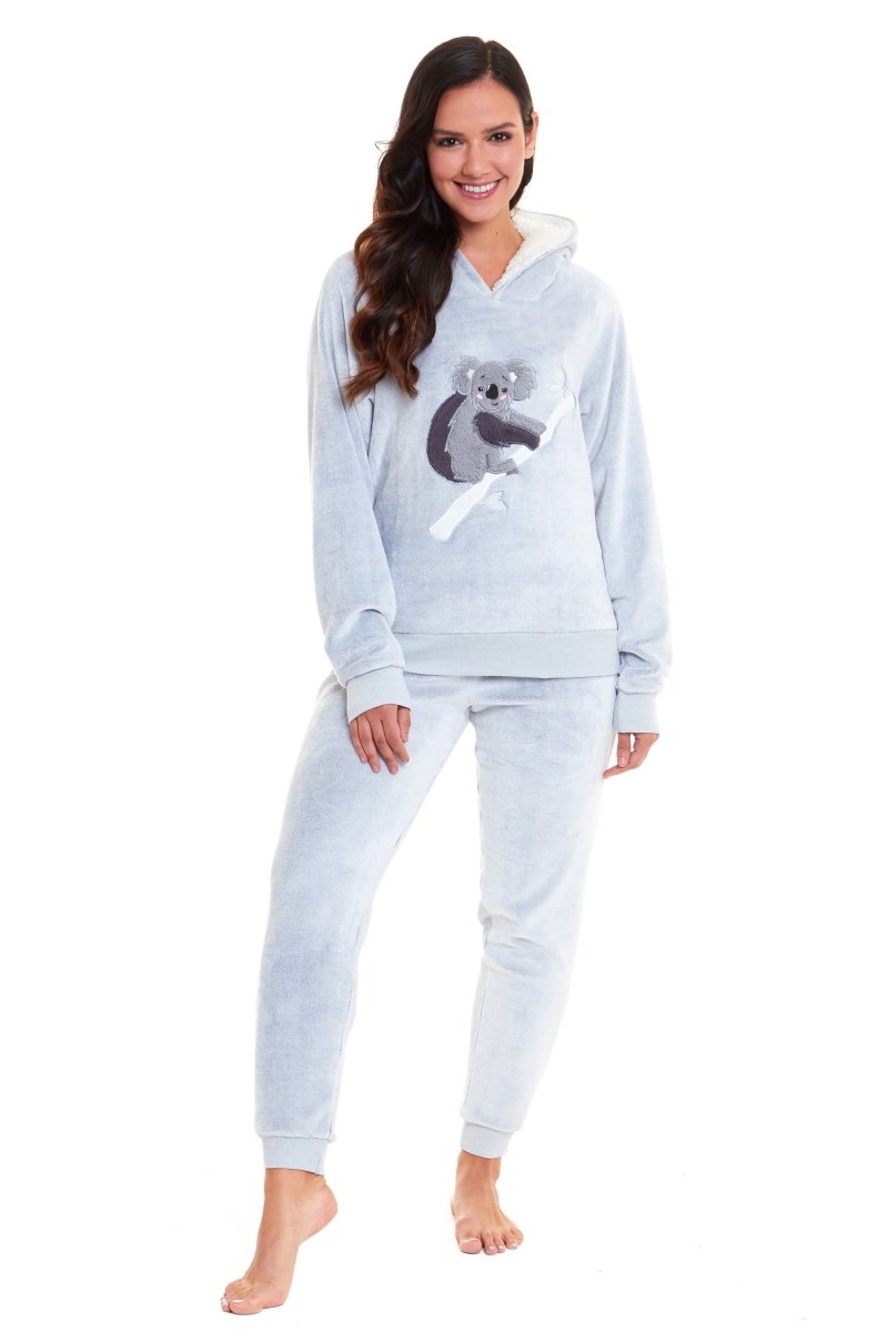 OLIVIA ROCCO Matching Mother Daughter Koala Bear Hooded Pyjama Set Plush Fleece Flannel - Joe’s Haven
