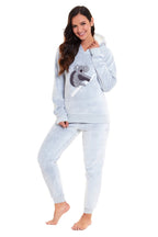 OLIVIA ROCCO Matching Mother Daughter Koala Bear Hooded Pyjama Set Plush Fleece Flannel - Joe’s Haven