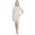 OLIVIA ROCCO Womens Grey Short Pyjama Set Button Up Top and Shorts with Pockets Cosy Easy - Care Nightwear Set - Joe’s Haven