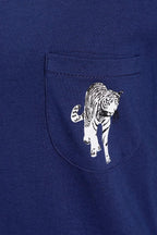 OLIVIA ROCCO Navy Tiger Print Pyjama Set For Women 100% Soft Cotton Relaxed Fit Nightwear - Joe’s Haven