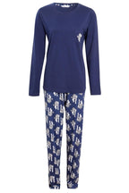 OLIVIA ROCCO Navy Tiger Print Pyjama Set For Women 100% Soft Cotton Relaxed Fit Nightwear - Joe’s Haven