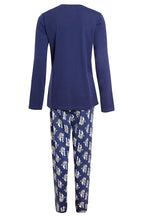 OLIVIA ROCCO Navy Tiger Print Pyjama Set For Women 100% Soft Cotton Relaxed Fit Nightwear - Joe’s Haven