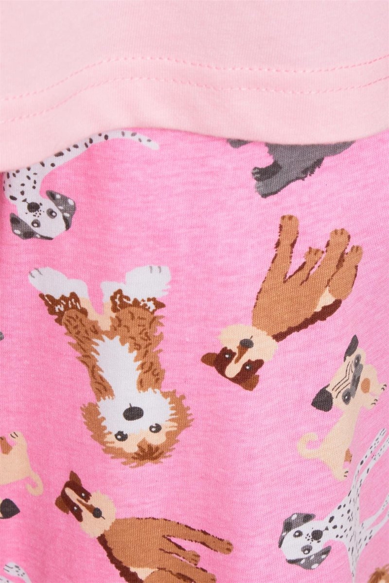 OLIVIA ROCCO Pyjama Set Pink Dog Print Jersey Cotton Long Sleeve Sleepwear Womens - Joe’s Haven