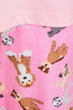 OLIVIA ROCCO Pyjama Set Pink Dog Print Jersey Cotton Long Sleeve Sleepwear Womens - Joe’s Haven