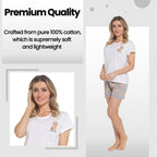 OLIVIA ROCCO Women Cockapoo Pyjama Set T Shirt And Shorts Soft Cotton Loungewear - Joe’s Haven
