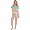 OLIVIA ROCCO Giraffe Pyjama Set for Women T Shirt and Shorts Soft Cotton Loungewear - Joe’s Haven