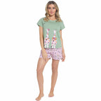 OLIVIA ROCCO Giraffe Pyjama Set for Women T Shirt and Shorts Soft Cotton Loungewear - Joe’s Haven