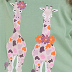 OLIVIA ROCCO Women's Giraffe Print Cotton Jersey Long Sleeve Pyjama Set Soft Sleepwear - Joe’s Haven
