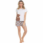 OLIVIA ROCCO Women's Highland Cow Pyjama Set T Shirt And Shorts PJs Soft Cotton Easy - Care Super Soft Sleep Set - Joe’s Haven