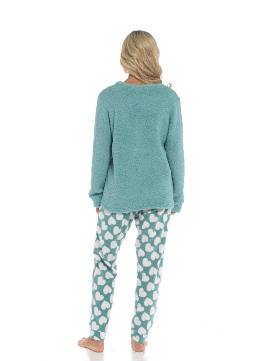 OLIVIA ROCCO Panda Snuggle Fleece Pyjama Set Women With Printed Pants Easy Care Fabric - Joe’s Haven