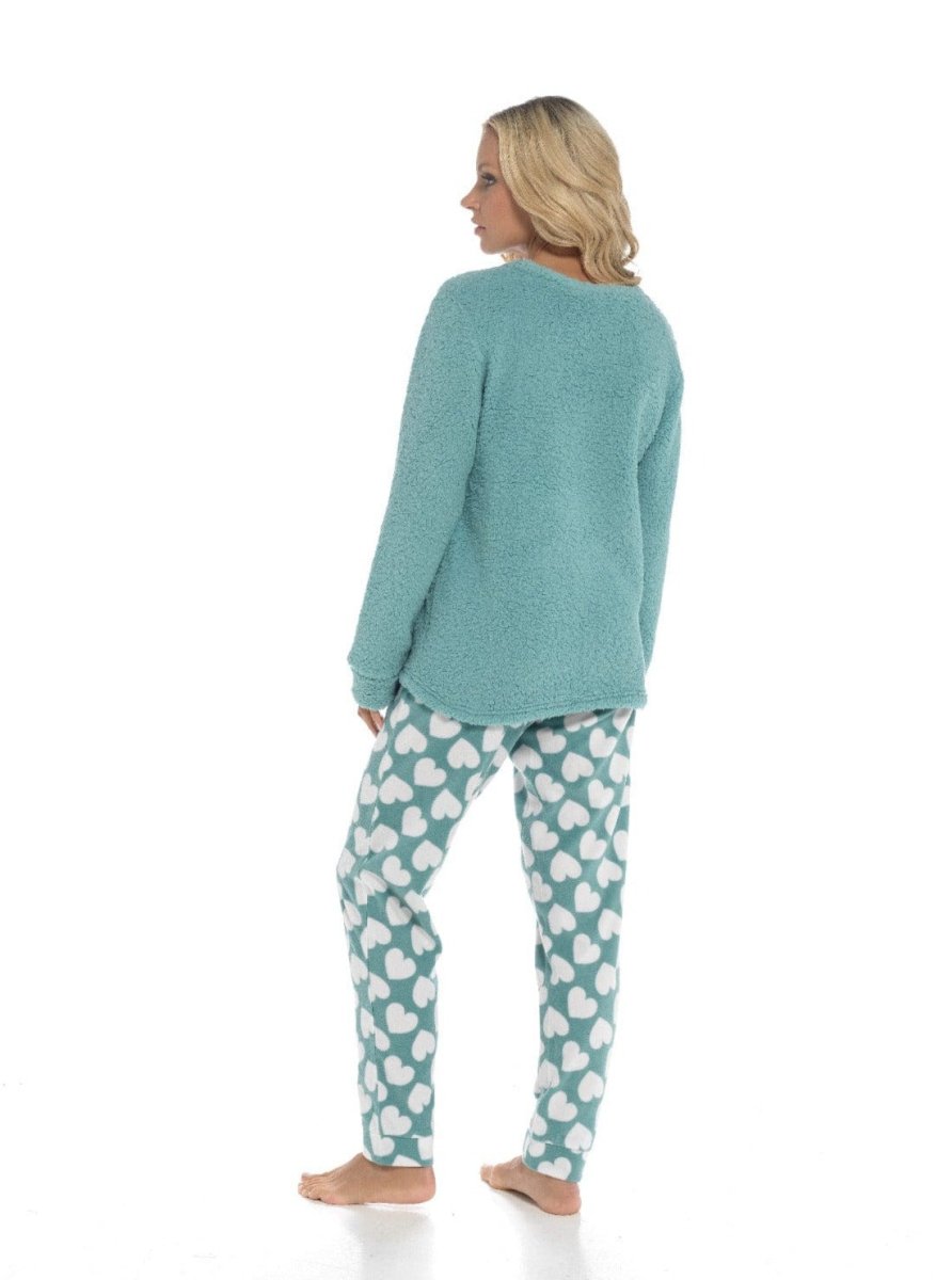 OLIVIA ROCCO Panda Snuggle Fleece Pyjama Set Women With Printed Pants Easy Care Fabric - Joe’s Haven