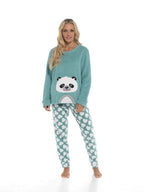 OLIVIA ROCCO Panda Snuggle Fleece Pyjama Set Women With Printed Pants Easy Care Fabric - Joe’s Haven