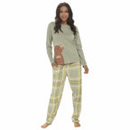 OLIVIA ROCCO Women's Highland Cow Cotton Jersey Pyjama Set Long Sleeve Super Soft Cosy Home Loungewear - Joe’s Haven