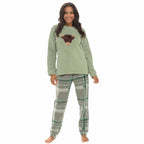 OLIVIA ROCCO Women's Highland Cow Fleece Pyjama Set With Long Sleeve Top Easy - Care Super Soft Sleep Set - Joe’s Haven