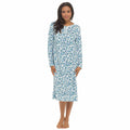 OLIVIA ROCCO Womens Fleece Nightdress Long Sleeve Floral Print Sleepwear Cosy Winter - Joe’s Haven