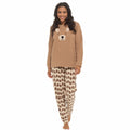 OLIVIA ROCCO Women's Teddy Bear Fleece Pyjama Set With Long Sleeve Top Super Soft Cosy Home Loungewear - Joe’s Haven