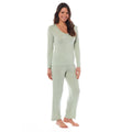 OLIVIA ROCCO Ladies Long Sleeve Pyjama Set Ultra Soft Viscose Spandex Black Green Cosy Easy - Care Nightwear Set - Joe’s Haven