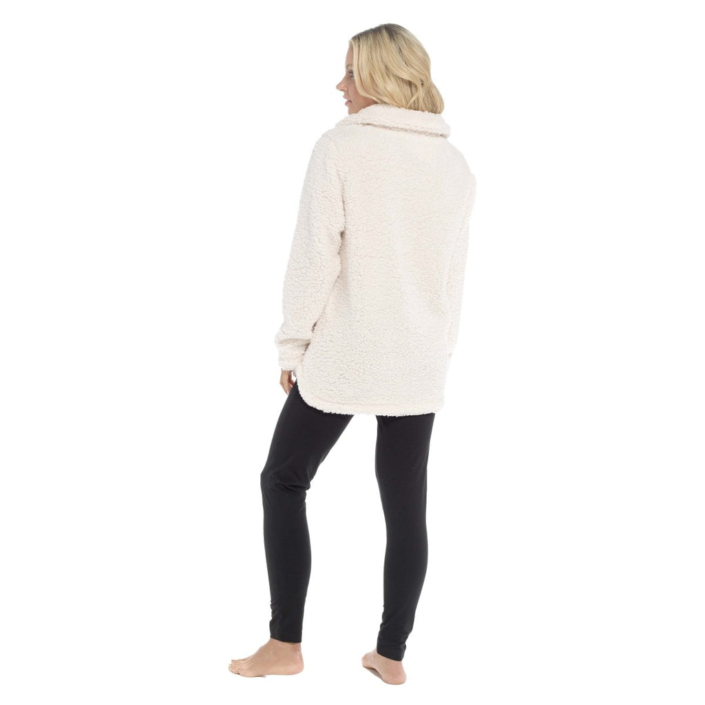 OLIVIA ROCCO Womens Sherpa Top And Leggings Lounge Set With Double Pockets Long Sleeve - Joe’s Haven