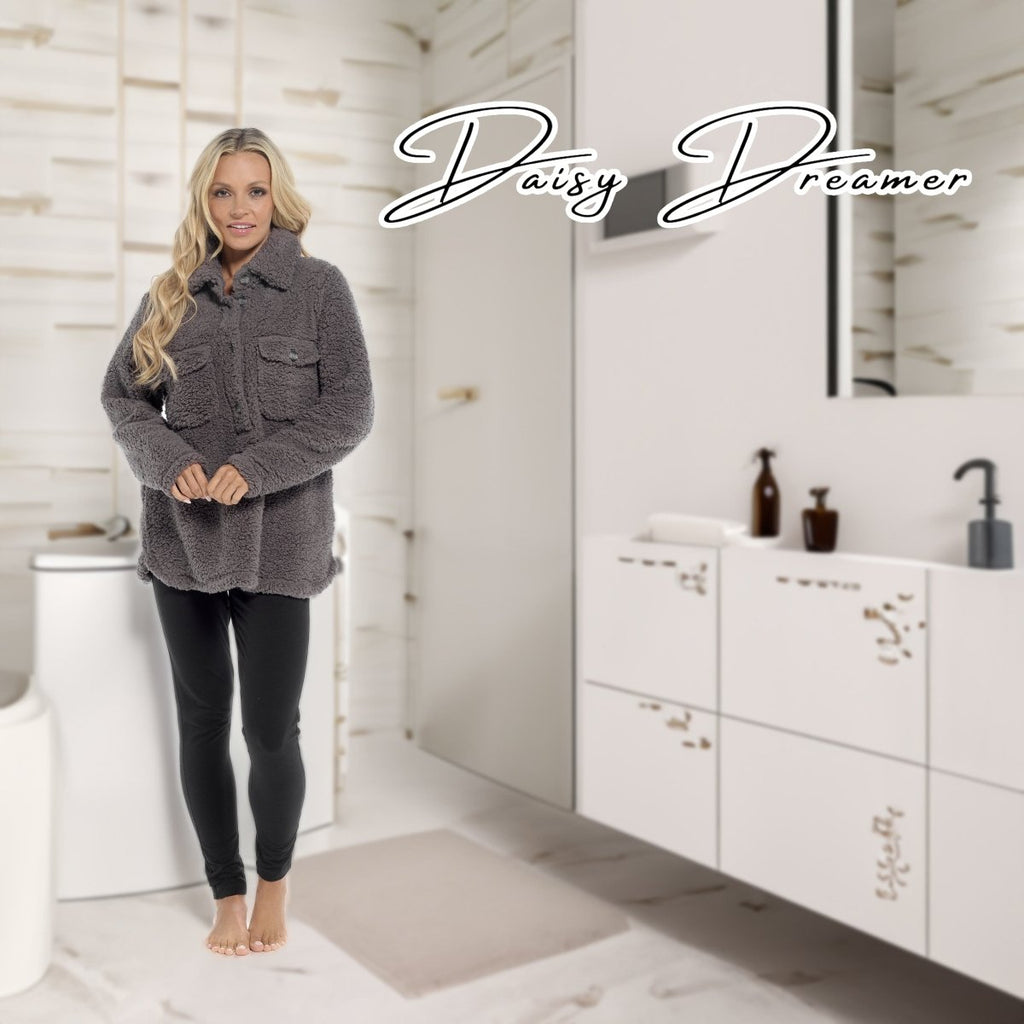 OLIVIA ROCCO Womens Sherpa Top And Leggings Lounge Set With Double Pockets Long Sleeve - Joe’s Haven