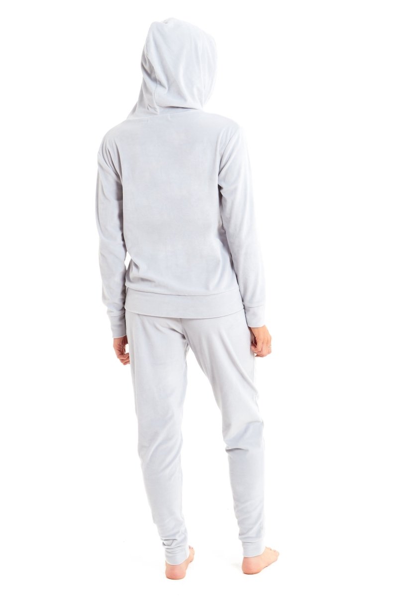 OLIVIA ROCCO Womens Hooded Velour Lounge Set With Zipped Top And Elasticated Waistband - Joe’s Haven