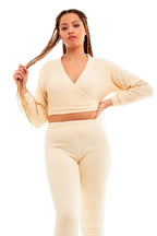 OLIVIA ROCCO Womens Teddy Fleece Loungewear Set With Wrap Top And Stretch Pants Easy - Care Super Soft Sleep Set - Joe’s Haven