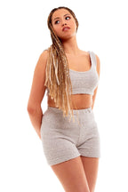 OLIVIA ROCCO Womens Teddy Fleece Tank Top And Shorts Loungewear Set For All Year Comfort - Joe’s Haven