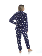 OLIVIA ROCCO Womens Stars Plush Fleece Hooded Pyjama Set Teddy Fabric Nightwear Easy - Care Super Soft Sleep Set - Joe’s Haven