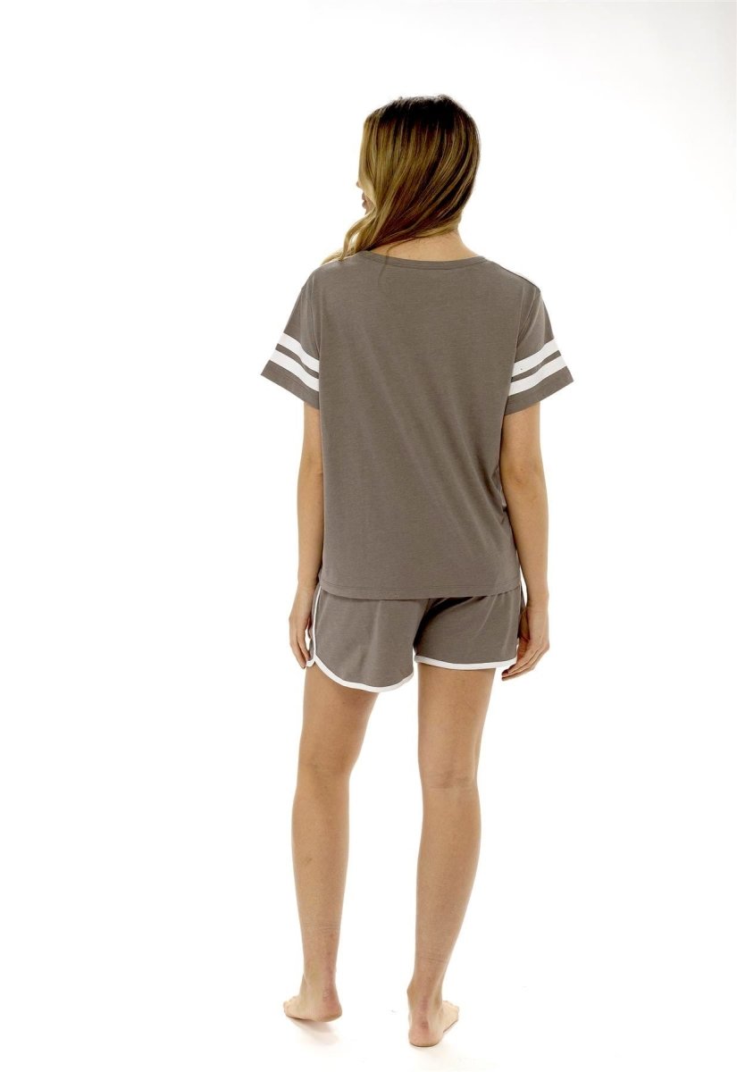 OLIVIA ROCCO Be Happy Cotton T Shirt And Shorts Sleepwear Set For Women 100% Cotton Hotel - Quality Everyday Comfort - Joe’s Haven
