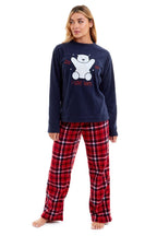 OLIVIA ROCCO Women's Polar Bear Fleece Pyjama Set Cosy Winter Sleepwear Festive Christmas - Joe’s Haven