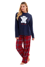 OLIVIA ROCCO Women's Polar Bear Fleece Pyjama Set Cosy Winter Sleepwear Festive Christmas - Joe’s Haven