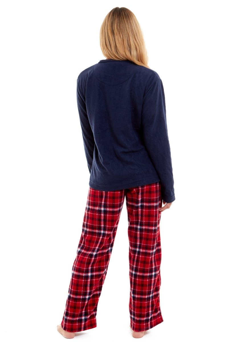 OLIVIA ROCCO Women's Polar Bear Fleece Pyjama Set Cosy Winter Sleepwear Festive Christmas - Joe’s Haven