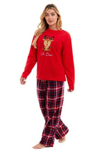 OLIVIA ROCCO Women's Polar Fleece Pyjama Set Festive Reindeer Pattern UltraSoft Winter - Joe’s Haven
